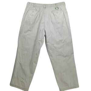 Cabela's Flannel Lined Green Pants Men's 42x30 Tan Chino Regular Fit Winter